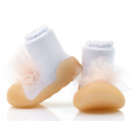 Attipas New Corsage-Beige-  ergonomische Baby Lauflernschuhe, atmungsaktive Kinder Hausschuhe ABS Socken Babyschuhe Antirutsch 