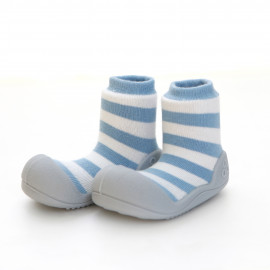 Attipas Natural Herb Blau-  ergonomische Baby Lauflernschuhe, atmungsaktive Kinder Hausschuhe ABS Socken Babyschuhe Antirutsch 