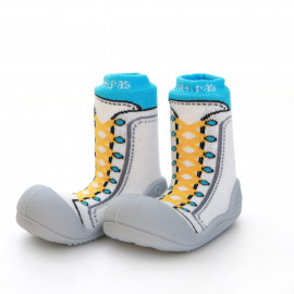 Attipas New Sneakers Blau-  ergonomische Baby Lauflernschuhe, atmungsaktive Kinder Hausschuhe ABS Socken Babyschuhe Antirutsch 