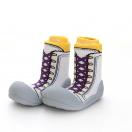 Attipas New Sneakers-Gelb - ergonomische Baby Lauflernschuhe, atmungsaktive Kinder Hausschuhe ABS Socken Babyschuhe Antirutsch  