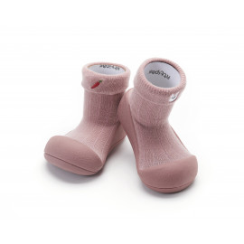 Attipas bong bong pink-  ergonomische Baby Lauflernschuhe, atmungsaktive Kinder Hausschuhe ABS Socken Babyschuhe Antirutsch 