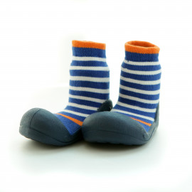 Attipas Ringle-Blau winter collectie -Thick collection-  ergonomische Baby Lauflernschuhe, atmungsaktive Kinder Hausschuhe ABS Socken Babyschuhe Antirutsch 