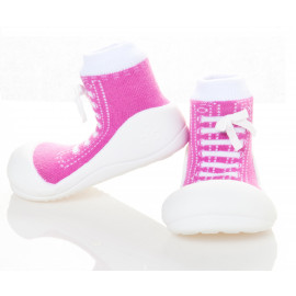 Attipas Sneakers-Lila-  ergonomische Baby Lauflernschuhe, atmungsaktive Kinder Hausschuhe ABS Socken Babyschuhe Antirutsch 