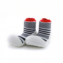 Attipas Urban- Rot-  ergonomische Baby Lauflernschuhe, atmungsaktive Kinder Hausschuhe ABS Socken Babyschuhe Antirutsch 