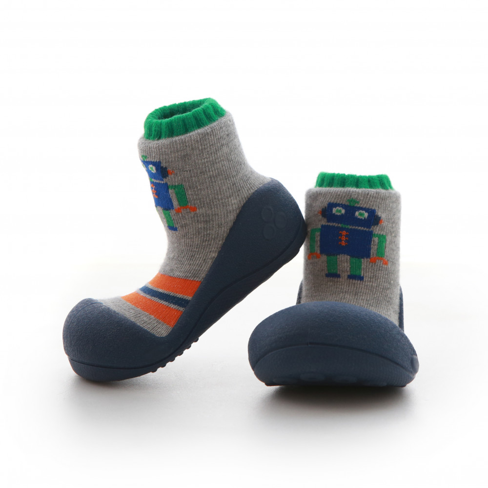 Attipas Robot Blau ergonomische Baby Lauflernschuhe, atmungsaktive Kinder Hausschuhe ABS Socken Babyschuhe Antirutsch Attipas Robot Blau ergonomische Baby Lauflernschuhe, atmungsaktive Kinder Hausschuhe ABS Socken Babyschuhe Antirutsch