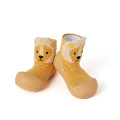 Zootopia Lion -Yellow  ergonomische Baby Lauflernschuhe, atmungsaktive Kinder Hausschuhe ABS Socken Babyschuhe Antirutsch 