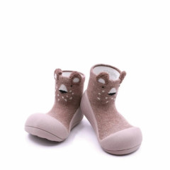 Zootopia Bear-Beige-  ergonomische Baby Lauflernschuhe, atmungsaktive Kinder Hausschuhe ABS Socken Babyschuhe Antirutsch 