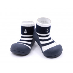 Marine Boy-Navy-  ergonomische Baby Lauflernschuhe, atmungsaktive Kinder Hausschuhe ABS Socken Babyschuhe Antirutsch 