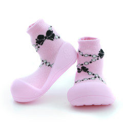 Attipas French Pearl-Rosa winter collectie-Thick collection-  ergonomische Baby Lauflernschuhe, atmungsaktive Kinder Hausschuhe ABS Socken Babyschuhe Antirutsch  