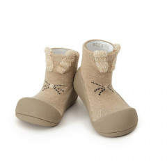 Zootopia Rabbit-Beige  ergonomische Baby Lauflernschuhe, atmungsaktive Kinder Hausschuhe ABS Socken Babyschuhe Antirutsch 