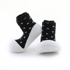 Attipas Urban-Black-  ergonomische Baby Lauflernschuhe, atmungsaktive Kinder Hausschuhe ABS Socken Babyschuhe Antirutsch 22.5
