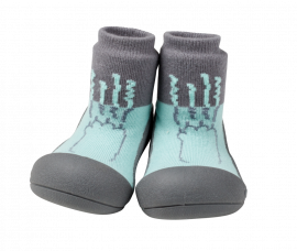 Attipas Paw mint -  ergonomische Baby Lauflernschuhe, atmungsaktive Kinder Hausschuhe ABS Socken Babyschuhe Antirutsch 