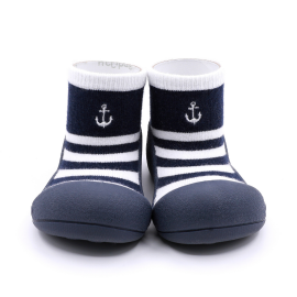 Marine Boy-Navy-  ergonomische Baby Lauflernschuhe, atmungsaktive Kinder Hausschuhe ABS Socken Babyschuhe Antirutsch 