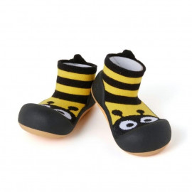 Attipas Bee Yellow ergonomische Baby Lauflernschuhe, atmungsaktive Kinder Hausschuhe ABS Socken Babyschuhe Antirutsch 