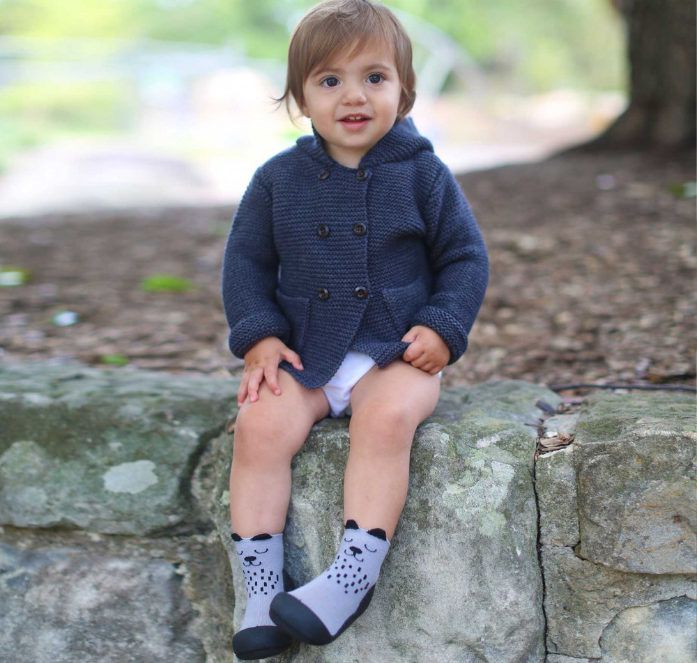 Attipas Cutie Gray baby First Walker shoes Toddler shoes slippers