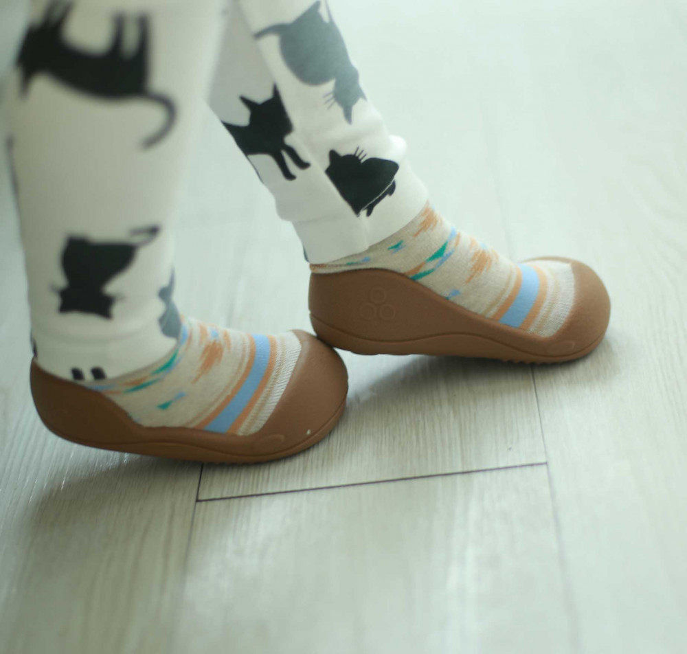 Large, Nordic Brown Attipas Baby First Walker Shoes