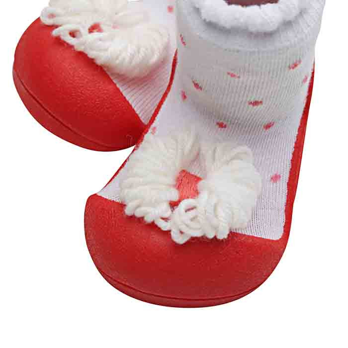 Red baby slippers shop