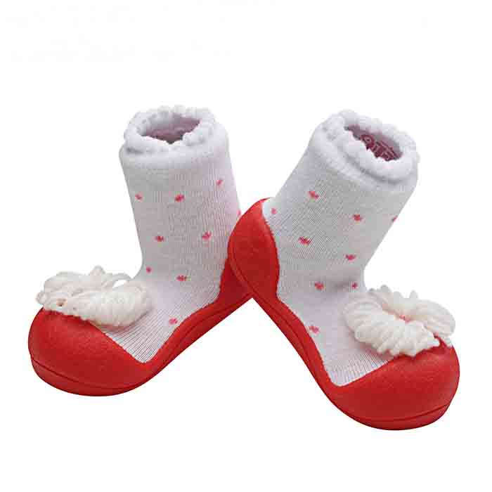 Red baby slippers shop